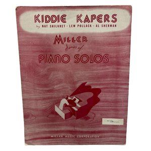 Kiddie Kapers Vintage Piano Sheet Music Miller Piano Solos Nat Shilkret 1928